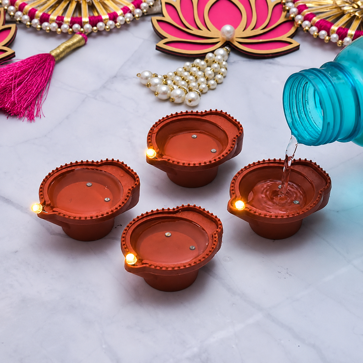 Magic Water Sensor LED Diyas Flameless & Smokeless